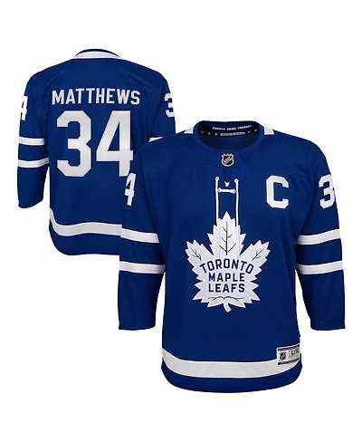 Outerstuff Big Boys and Girls Auston Matthews Blue Toronto Maple Leaves Home Premier Player Jersey