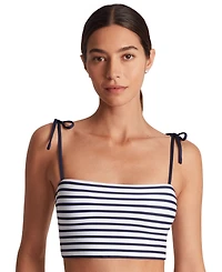 Lauren Ralph Lauren Women's Striped Tie-Strap Square-Neck Bralette