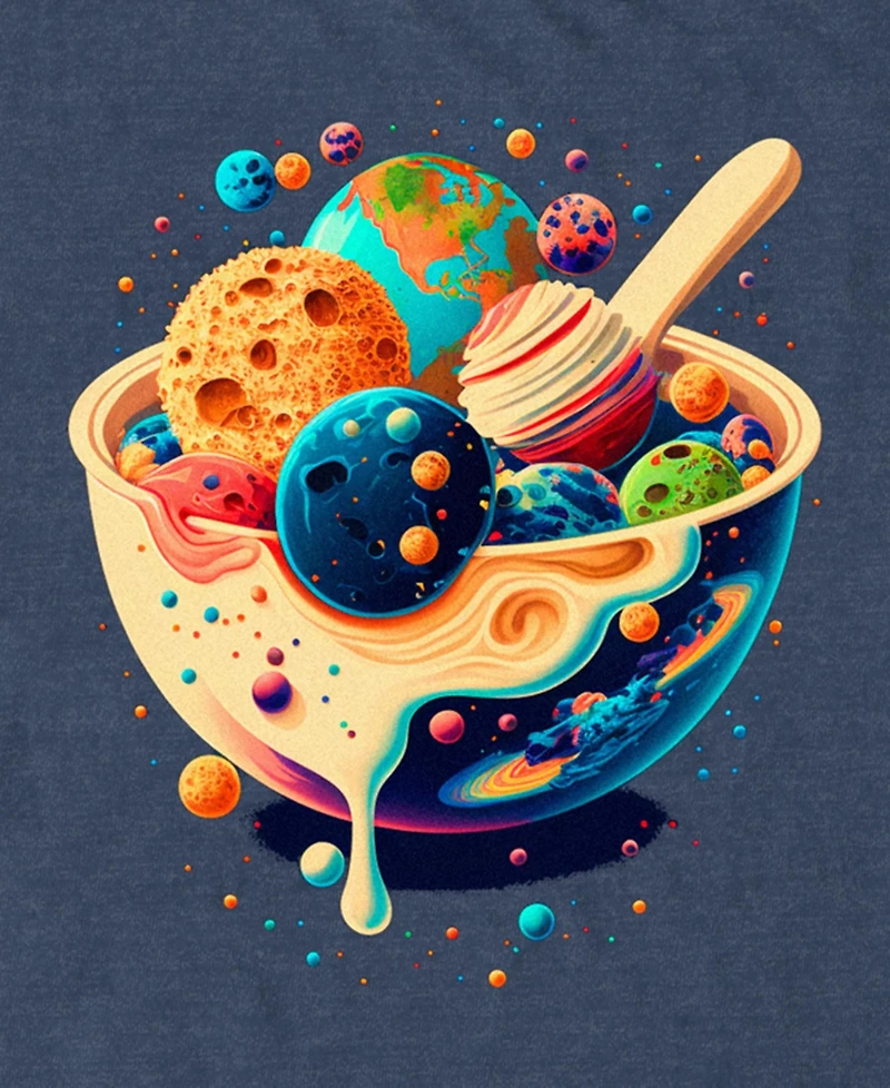 Design By Humans Men's Milky Way Cereal Short Sleeve T-Shirt