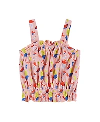 Andy & Evan Toddler Girls Toddler/Child Pink Fruit Print Tank and Shorts Set