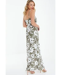 Quiz Women's Crepe Tropical Wrap Maxi Dress
