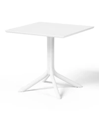 Modern 5-Piece Resin Patio Dining Table Set with Stackable Patio Dining Chairs