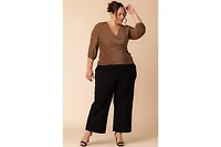Kiyonna Plus Celeste Sparkle Faux Wrap Top