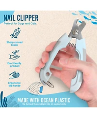 Ocean Plastic by Pt Blue Eco-Friendly Pet Nail Clipper, Sustainable Grooming Tool for Dogs and Cats