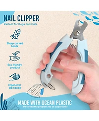 Ocean Plastic by Pt Blue Eco-Friendly Pet Nail Clipper, Sustainable Grooming Tool for Dogs and Cats