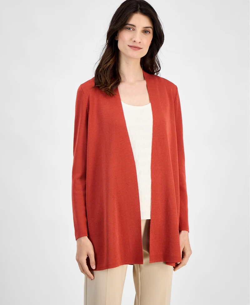 Anne Klein Women's Napa Fine Rib Pocket Cardigan