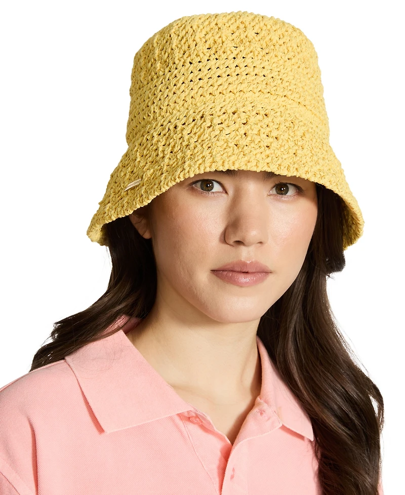 Steve Madden H-Alex Metallic Knit Bucket Hat