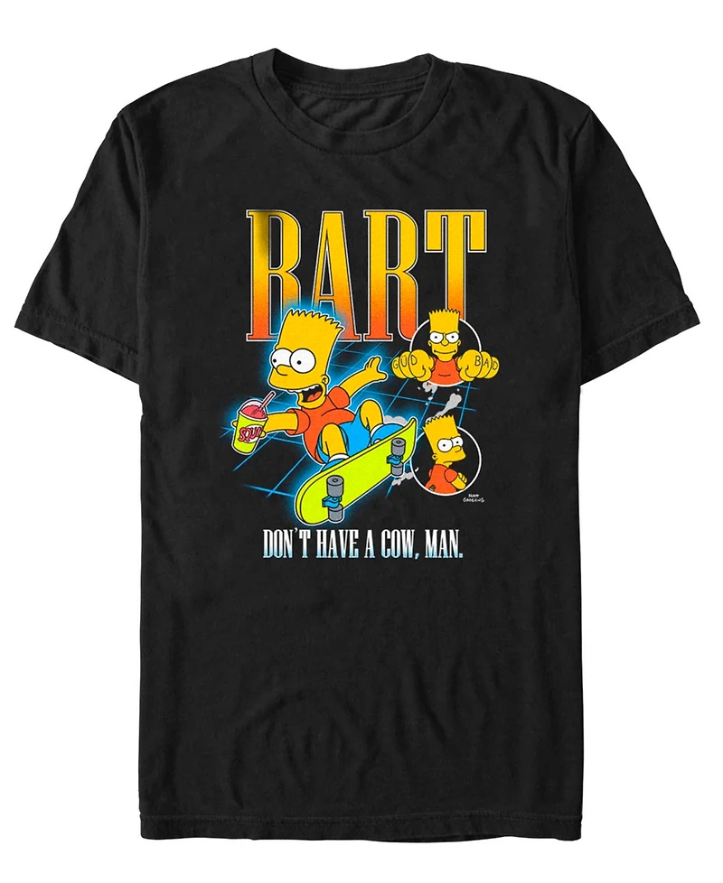 The Simpsons Men's Bart Flying Short Sleeve T-Shirt