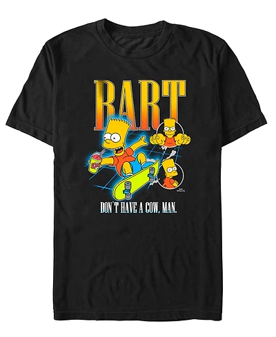 The Simpsons Men's Bart Flying Short Sleeve T-Shirt