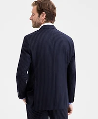 Michael Kors Men's Classic Fit Wool-Blend Pinstripe Suit Separate Jacket