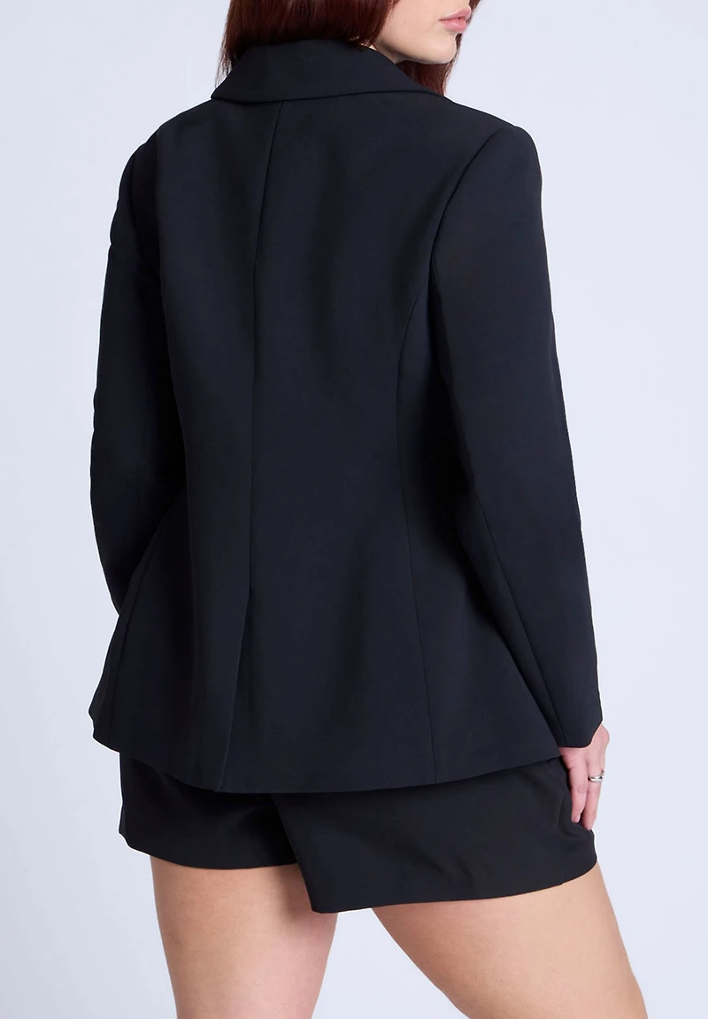 Eloquii Women's Fitted High Neckline Blazer