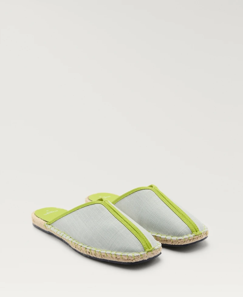 Mango Women's Contrast Stitch Espadrille Slip-Ons