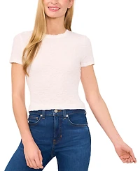 CeCe Women's Short-Sleeve Puckered-Knit Baby T-Shirt
