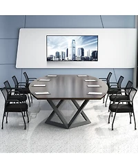 2 Pieces Office Guest Chairs on Wheels with Metal Frame and Armrests