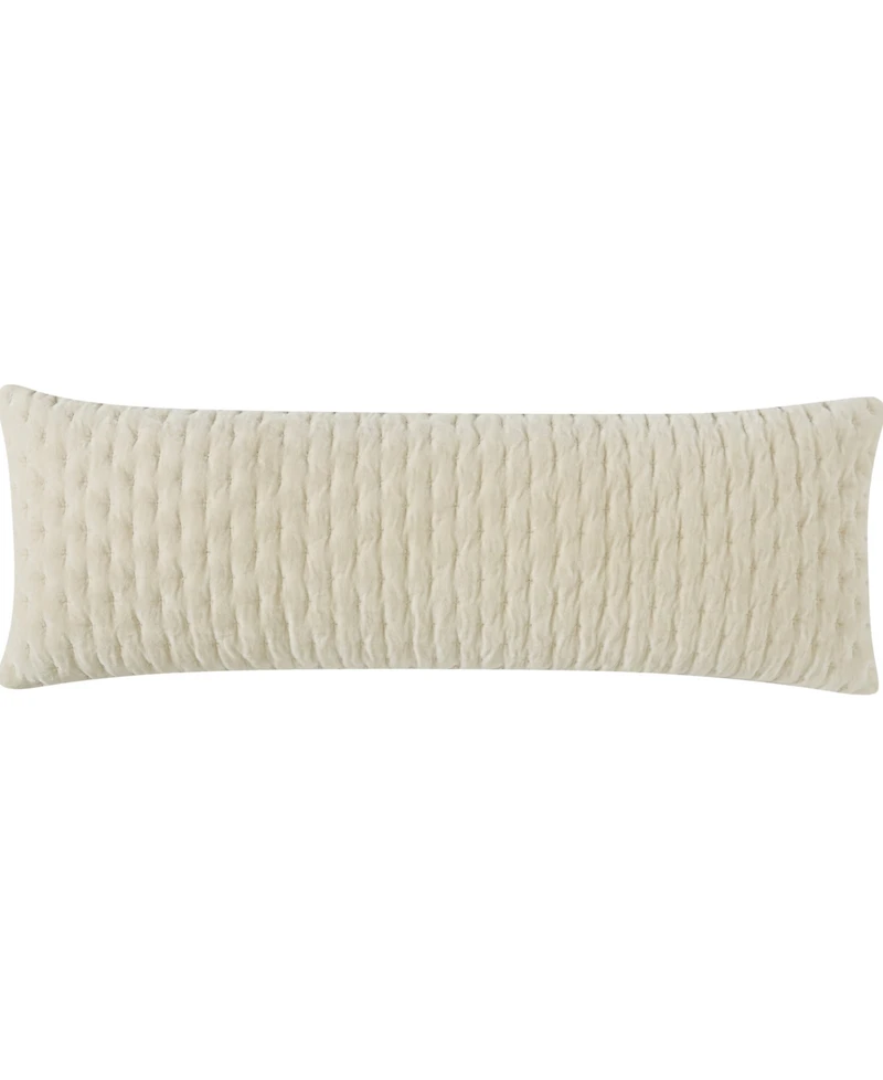 Dkny Pure Velvet Bolster Decorative Pillow, 12" x 36"