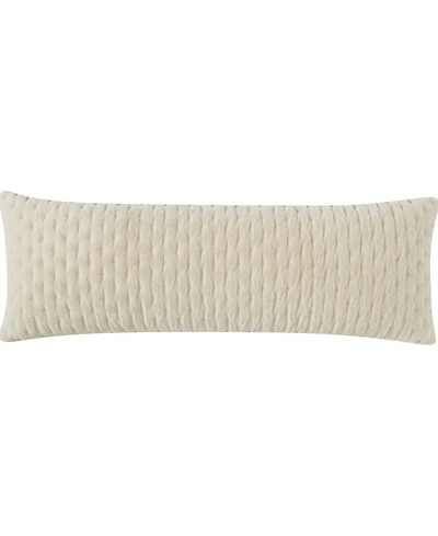 Dkny Pure Velvet Bolster Decorative Pillow, 12" x 36"