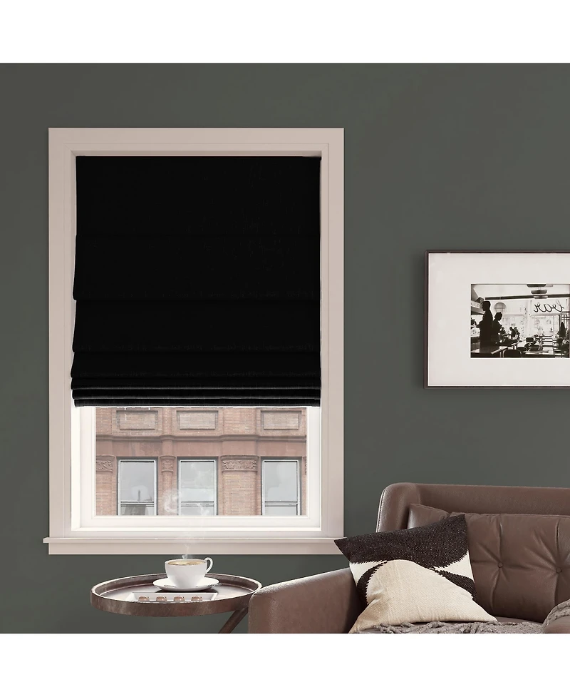Pryer Textured 100% Blackout Cordless Roman Shade