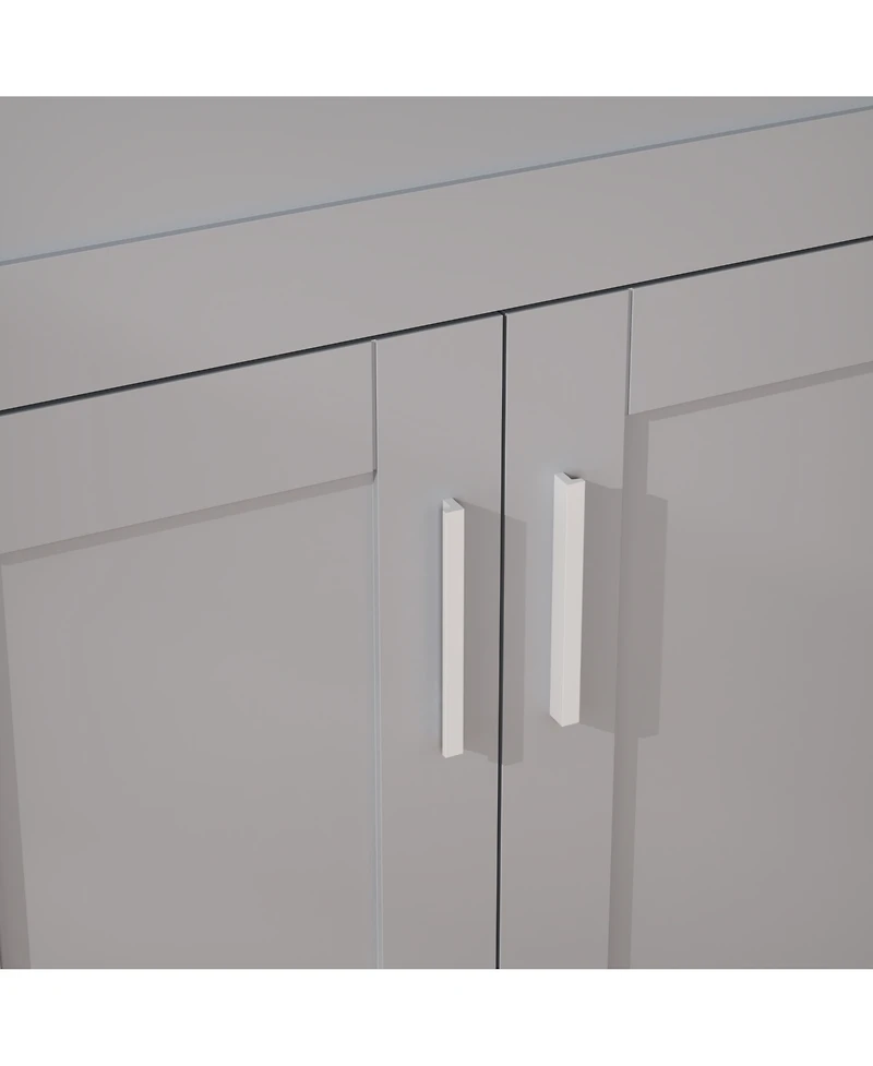 Casainc 24" Bathroom Sink Vanity Laundry Utility Gray Cabinet w/ Stainless Steel Sink Combo
