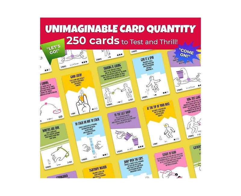 Quokka Challenge Game Set - 250 Unique Cards with Fun Tasks - Family Game