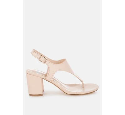 Ann Real Leather Thong Toe Sandals