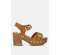 Lhasa Real Suede Leather Clog Sandals