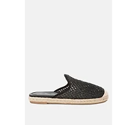 London Rag Nongai Raffia Espadrilles Mules