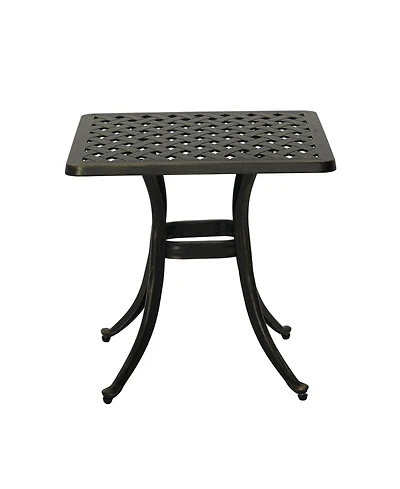 Mondawe Outdoor Cast Aluminum Square Dining Table