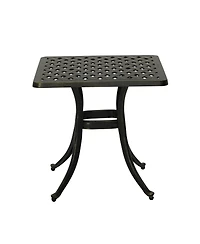 Mondawe Outdoor Cast Aluminum Square Dining Table