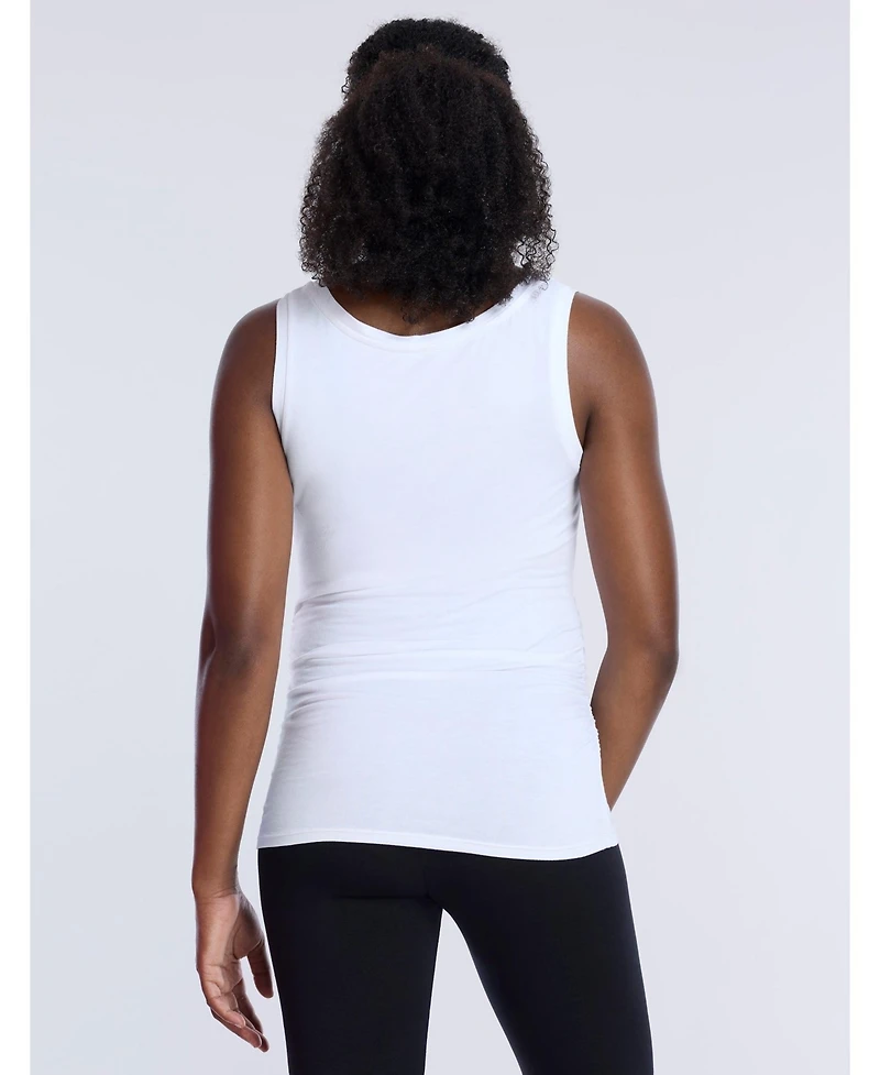 Motherhood Maternity Women's Scoop Neck Side-Ruched Tank Top