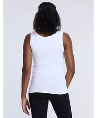 Motherhood Maternity Women's Scoop Neck Side-Ruched Tank Top