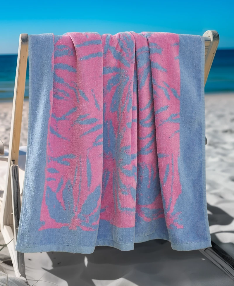 Jessica Simpson Palm Bliss Cotton Beach Towel, 36" x 72"