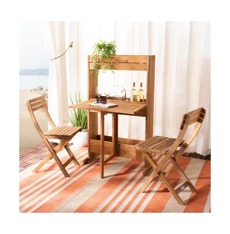 Barley Flower Shelf Outdoor Bistro Set