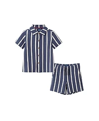 Andy & Evan Toddler Boys Toddler/Child Palm Stripe Print Linen Buttondown Set