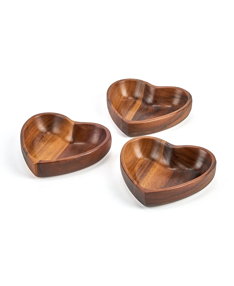 Nambe Eat Your Heart Out Small Bowls 3-Pc. Set