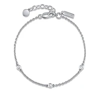 Vincero Women's Sapphire Trio Rolo Chain Bracelet – Sterling Silver Finish