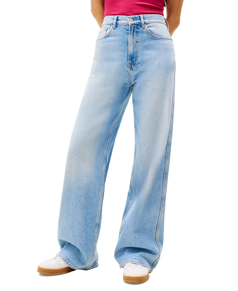 Tommy Jeans Women's Claire High-Rise Wide-Leg Jeans