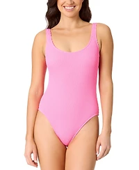 Salt + Cove Women's Mint Tea Rib Scrunch One-Piece Swimsuit, Exclusively at Macy's