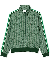 Lacoste Men's Zip-Front Pattern Blocked Sweatshirt