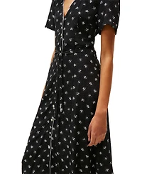 Tommy Jeans Women's Floral-Print Picot-Trim Shirtdress