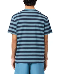 Lacoste Men's Short Sleeve Crewneck Striped T-Shirt - GAI