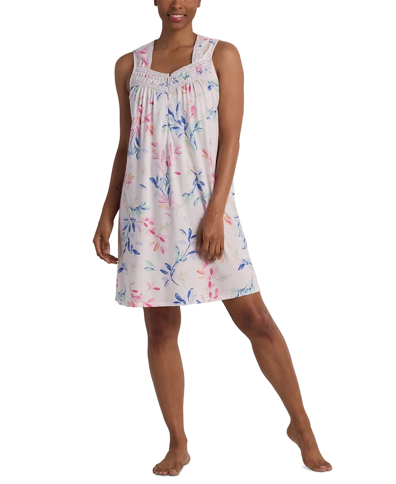 Miss Elaine Women's Sleeveless Printed Nightgown