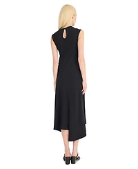 Luxely Women's Asymmetrical Midi Dress