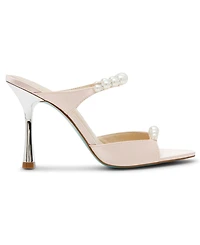 Betsey Johnson Women's Lacy Embellished Satin Heeled Mules