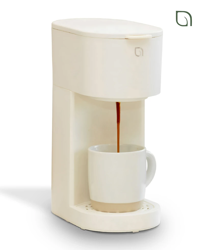 Willow Kitchen Compact Single Serve Coffee Maker - Compatible with K-Cup Pods Ground