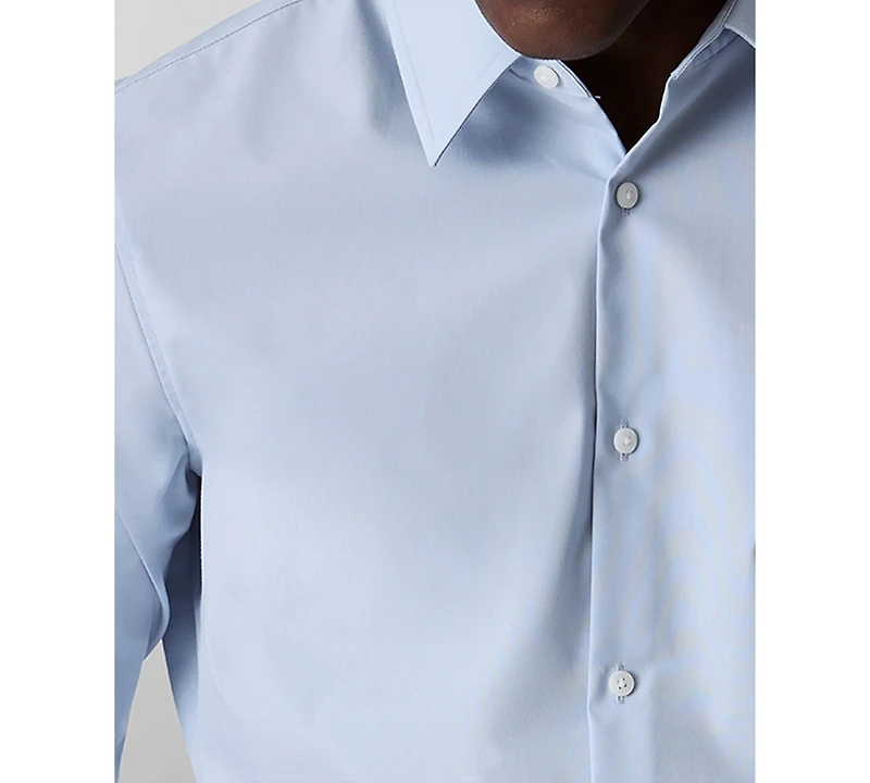 Calvin Klein Men's Slim Fit Supima Stretch Long Sleeve Button-Front Shirt