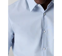 Calvin Klein Men's Slim Fit Supima Stretch Long Sleeve Button-Front Shirt