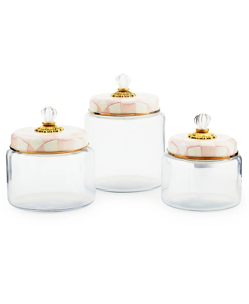 Mackenzie-Childs Rosy Check Kitchen Canister