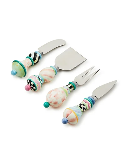 Mackenzie-Childs Rosy Meadow Cheese Knife Set