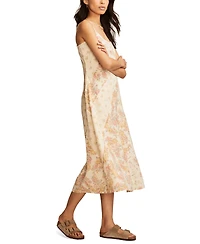 Lucky Brand Women's Patchwork Print Midi Slip Dress