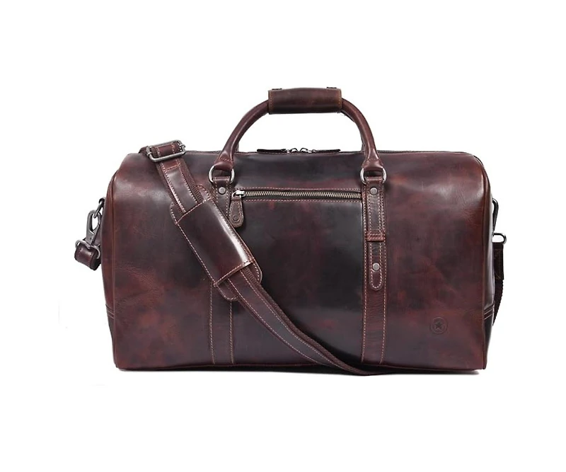 20 Inch Velour Leather Duffle Bag